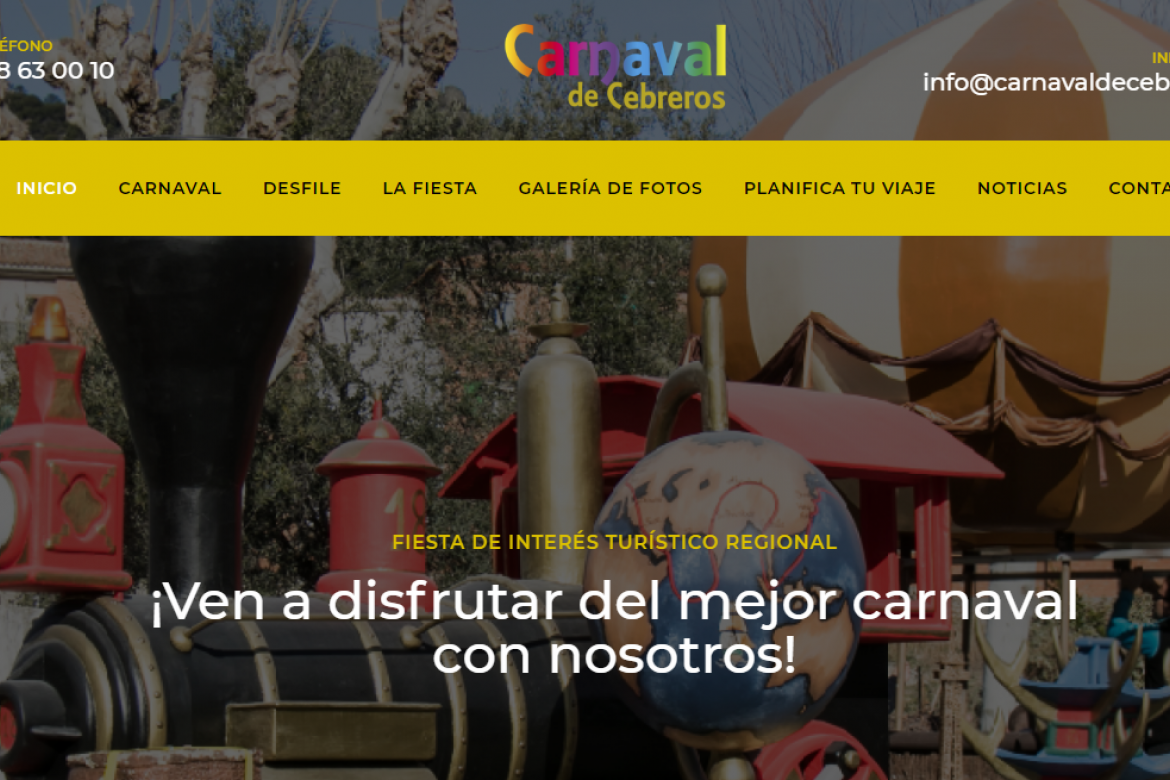 Cebreros estrena una web exclusiva de Carnaval